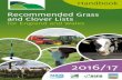 Recommended Grass and Clover Lists - AHDB Beef & Lambbeefandlamb.ahdb.org.uk/wp/wp-content/uploads/2016/... · The Recommended Grass and Clover Lists for England and Wales are drawn