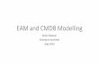EAM and CMDB Modelling - Nottingham Derby BCS · EAM relationships need to be modelled for planning and strategy purposes CMDB relationships show active interfaces – manual etc