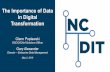 The Importance of Data in Digital Transformation · 2019-05-17 · • A centralized metadata repository for state data assets • Ability to mechanically ingest existing business