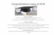 Congratulations class of 2019-10-02آ  Congratulations class of 2019 Collection of certificates Kindly