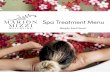 Spa Treatment Menu SPA TREATMENT LIST Simply Feel Great · SPA EXPERIENCES KIDS MENU HANDS & FEET DEPILATION WELCOME TO MARION MIZZI SPA Our Spa is all about relaxation and wellbeing.