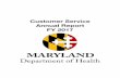 Customer Service Annual Report FY 2017 - Maryland Department of... Customer S ervice S urvey R esults