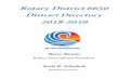 Rotary District 6650 District Directory 2018-2019 · 2018-07-17 · Rotary International 200 ountries & Territories 34 Zones 545 Districts 35,895 Rotary lubs 1,236,181 Rotarians (as