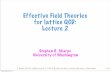 Effective Field Theories for lattice QCD: Lecture 2S. Sharpe, “EFT for LQCD: Lecture 2” 3/23/12 @ “New horizons in lattice ﬁeld theory”, Natal, Brazil /49 Outline of Lectures