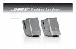 Desktop Speakers - Bose Corporation...English SettIng up Positioning the speakers The size and shape of these speakers make it easy to position them directly next to your computer.