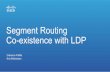 Segment Routing Co-existence with LDP · segment-routing mpls sr-prefer FIB IGP/SR and LDP programming FIB • This diagram illustrates the behavior when preferring SR label imposition