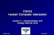 CS415 Human Computer Interactionmercury.pr.erau.edu/~siewerts/cs415/documents/Lectures/Fall-2015/Lecture-Week-7-1.pdfApple Macintosh Windowing System Macintosh and Mac SE (1984-89)
