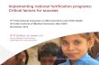 Implementing national fortification programs: Critical factors for … · 2020-02-27 · Implementing national fortification programs: Critical factors for success 2nd International