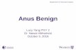Anus Benign - Schulich School of Medicine & Dentistry benignoct5.pdf · Anus Benign Scopes Anoscopy •Should not do in patients with acutely painful conditions •Often inserting