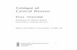 Critique of Cynical Reason · Peter Sloterdijk Translation by Michael Eldred Foreword by Andreas Huyssen Theory and History of Literature, Volume 40 . Chapter 1 Cynicism: The Twilight