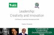 Leadership: Creativity and Innovationstephenoluwatobi.com.ng/wp-content/uploads/2018/05/... · 2018-05-22 · Recommended Texts •The Holy Bible •Force of Freedom (Dr. David O.