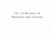 Ch 12 Review of Matrices and Vectors - Binghamton University personal page/EE523_files/Ch_12... · vectors that are orthonormal to each other (all pairs of basis vectors are orthogonal