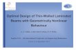 Optimal Design of Thin-Walled Laminated Beams with Geometrically Nonlinear Behaviour · 2015-09-24 · 1 Optimal Design of Thin-Walled Laminated Beams with Geometrically Nonlinear
