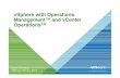 vSphere with Operations Management™ and vCenter … Ginzberg - vSphere with...vSphere with Operations Management vs. vCenter Server vSphere vCenter Server vCenter Server • vCenter