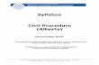 Syllabus Civil Procedure (Alberta) · 2018-04-25 · F eder ation of La w Societies of Canada National Committee on Accreditation Syllabus Civil Procedure (Alberta) (Revised May 2014)