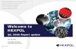Welcome to HEXPOLinvestors.hexpol.com/sites/default/files/report/hexpol_q12018.pdfforklifts and castor wheel applications (Wheels). April 24, 2018 - 3 - HEXPOL ... Vigar Rubber Compounding