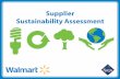 Walmart Supplier Sustainability Assessment · 2012-01-12 · Pg 3 Sustainability Supplier Assessment Introduction Our Goals: Creating Value for Business and Society At the heart of