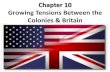 Chapter 10 Growing Tensions Between the Colonies & Britainsuperscienceteacher.weebly.com/uploads/2/2/6/1/...Growing Tensions Between the Colonies & Britain . Vocabulary •debts –