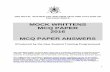MOCK WRITTENS MCQ PAPER 2016 MCQ PAPER ANSWERSpsychtraining.org/MCQ-Paper-2016-NZ-answers.pdf · 2016-01-27 · MOCK WRITTENS MCQ PAPER 2016 MCQ PAPER ANSWERS (Produced by the New