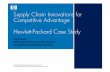 Supply Chain Innovations for Competitive Advantage Hewlett ... · Supply Chain Innovations for Competitive Advantage Hewlett-Packard Case Study David Pieper WW Supply Chain Business