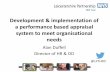 Development & implementation of a performance based ... · Development & implementation of a performance based appraisal system to meet organisational needs Alan Duffell ... rating