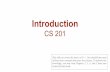 Introduction - Bilkent Universitygunduz/teaching/cs201/slides/1_Introduction.pdf · If no constructor is explicitly coded, the default constructor provided by the compiler will be