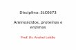 Disciplina: SLC0673 Aminoácidos, proteínas e enzimasnequimed.iqsc.usp.br/files/2016/03/Aula_Aminoácidos-proteínas-e-enzimas.pdf · 1.24 Carboxyl terminus 1.53 Å 1.32 Å Amino