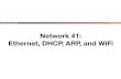 Network #1: Ethernet, DHCP, ARP, and WiFics161/fa16/slides/network1.key.pdfThe Basic Ethernet Packet • An Ethernet Packet contains: • A preamble to synchronize data on the wire