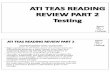 ATI TEAS READING PART 2 - Nurse Cheung · ATI TEAS READING REVIEW PART 2 UNDERSTANDING TOPIC QUESTIONS •Topic questions on ATI TEAS can be one of two types: (1) differentiate between