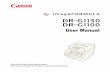DR-G1130 1100 User Manual · iv Preface Thank you for purchasing the Canon imageFORMULA DR-G1130/G1100 Document Scanner. Please read this and the following manuals thoroughly before