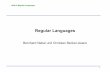 Regular Languages - informatik.uni-freiburg.deki/teaching/ws1112/acs2/acs2-04-handout.pdf · ACS II: Regular Languages 19 Non deterministic finite automata (NFA) Deterministic (DFA)