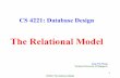 The Relational Model - NUS Computinglingtw/rm.pdf3 CS4221: The Relational Model Given sets of atomic (i.e. non-decomposable) elements D 1 , D 2 , …, D n (not necessarily distinct),