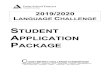 STUDENT APPLICATION PACKAGE - Delta School District · deposit, made to the Delta School District) and submit the package to your counsellor before the November 1, 2019 deadline.