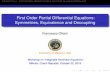 First Order Partial Differential Equations: Symmetries ..._equivalence_and... · Francesco Oliveri – “First Order Partial Differential Equations: Symmetries, Equivalence and Decoupling”