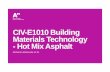 CIV-E1010 Building Materials Technology - Hot Mix Asphalt Mix...CIV-E1010 Building Materials Technology - Hot Mix Asphalt Michalina Makowska, M.Sc. ... (based on gradation and compactability)