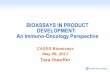 BIOASSAYS IN PRODUCT DEVELOPMENT: An Immuno-Oncology ... · Bioassay Cell Subculture Standardization Optimization of Primary Signal Component Maximize Cytokine Release Probe Cytokine