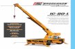 Options Main Features IC-80-LThe IC-80 is the most popular compact pick and carry crane in the industry. BMC_ic803l-ts_2_20 CONSULT THE IC-80 ENGINEERING SPEC FOR ADDITIONAL INFORMATION.