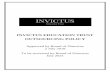 INVICTUS EDUCATION TRUST OUTSOURCING POLICYInvictus Education Trust Outsourcing Policy April 2018 – Mrs Julie Duern 3 1. Policy Statement Invictus Education Trust outsources various