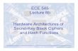 ECE 545 Lecture 8b Hardware Architectures of Secret-Key ... · - outer-round pipelining - inner-round pipelining - mixed inner and outer-round pipelining Area Throughput basic architecture