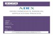 2018 CANDIDATE MANUAL APPLICATION PROCESS · The American Board of Dental Examiners, Inc. (ADEX) is a private not-for-profit consortium of state and regional dental boards throughout