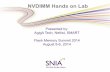 NVDIMM Hands on Lab - SNIA NVDIMM... · Explain the hardware and software configuration ... Observe all 12 GB of NVDIMM RAM grouped as (protected) Defined as Type 12 (0xC) memory