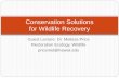 Conservation Solutions for Wildlife Recovery Conservation Solutions for Wildlife Recovery . Hypothesis,