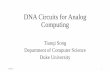 DNA Circuits for Analog Computation - Duke UniversityTianqi).pdf · DNA-based Analog Gates 4/8/2015 10 An input of a gate is encoded by the initial relative concentrations of its