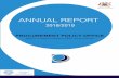 ANNUAL REPORTppo.govmu.org/English/Publications/Documents/Annual... · 2020-02-06 · “A world class procurement system for the Republic of Mauritius” Mission “Promote the development