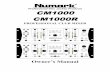 Professional Disc Jockey Products - Numark · 2012-02-21 · Professional Disc Jockey Products CM1000 CM1000R PROFESSIONAL CLUB MIXER Owner’s Manual. CM1000/CM1000R ... Quality