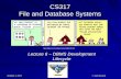 CS317 File and Database Systemsmercury.pr.erau.edu/~siewerts/cs317/documents/... · Discrete Event Simulation - MATLAB SimEvents, SimPy, SystemC [Hardware/System Oriented] Sam Siewert
