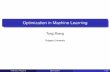 Rutgers University - 大眼睛实验室bigeye.au.tsinghua.edu.cn/DragonStar2012/docs/optimization.pdf · Optimization in Machine Learning Tong Zhang Rutgers University T. Zhang (Rutgers)