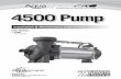 4500 Pump - Yahoo · 4500 Pump WArNING! electrical Connections Pumps must be used in a circuit protected by a ground fault interrupter. All model pumps and control panels must be