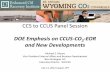 CCS to CCUS Panel Session - University of Wyoming...CCS to CCUS Panel Session DOE Emphasis on CCUS-CO 2-EOR and New Developments Michael E. Moore Vice President External Affairs and