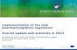 Implementation of the New Pharmacovigilance Legislation ... · An agency of the European Union Implementation of the new pharmacovigilance legislation: Overall update and activities